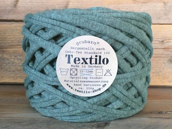 Textilo Textilgarn Salbeigrün-Melange Typ T