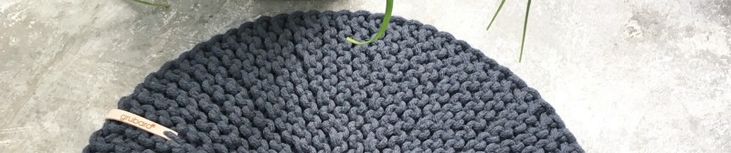Halbkreise stricken - Teppiche aus Kordel L
